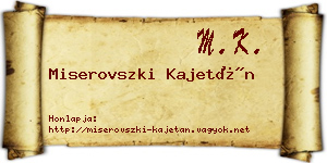 Miserovszki Kajetán névjegykártya